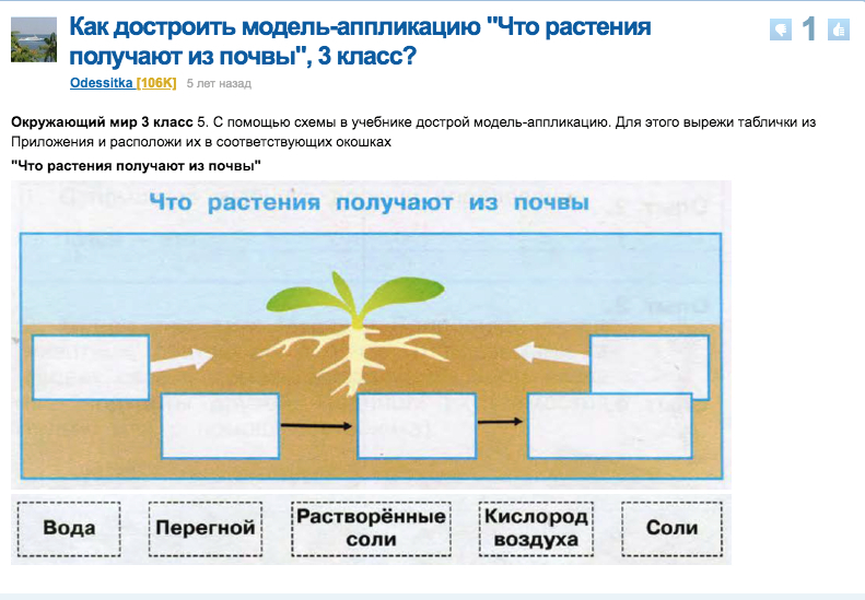 Моделирование на уроках окружающего мира в начальной школе