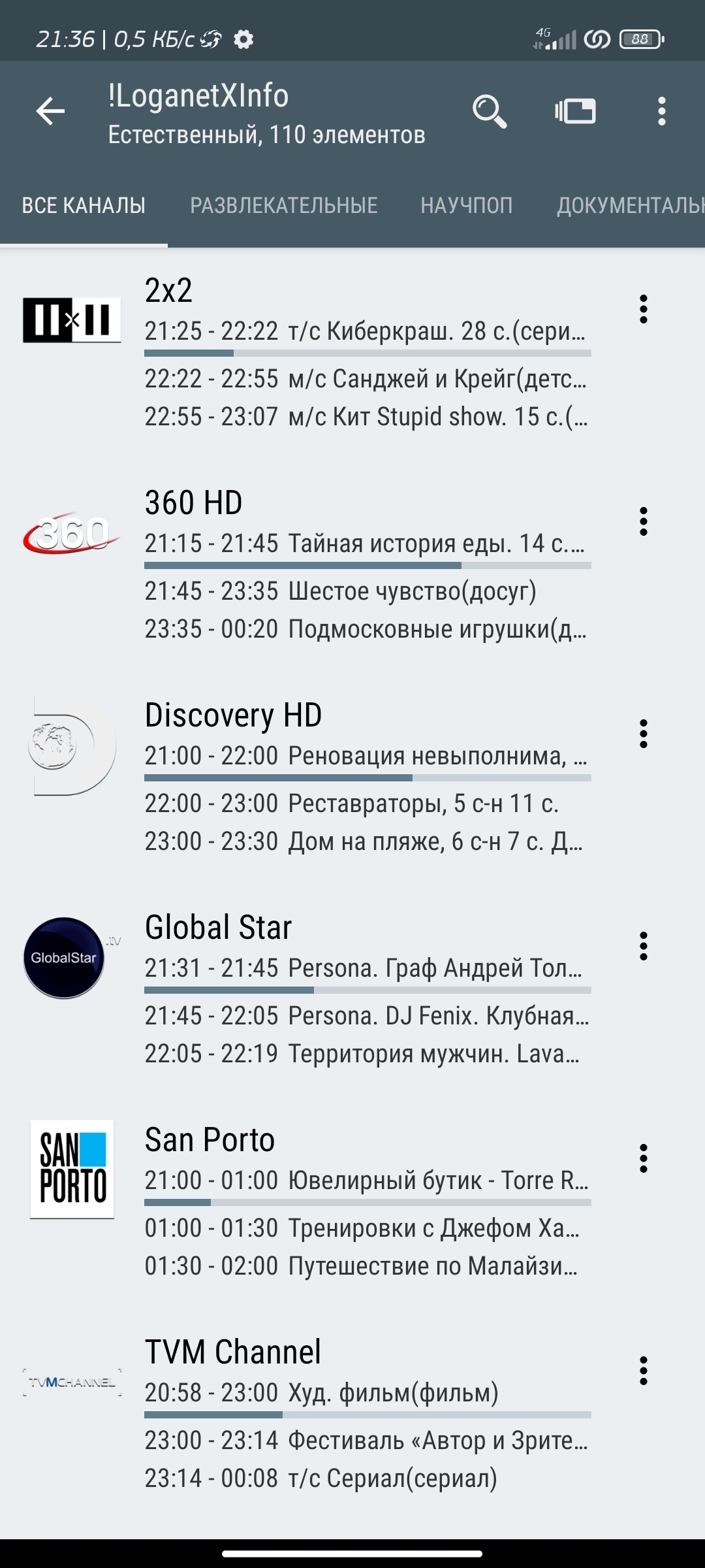 Создаем собственный IPTV-плейлист в формате M3U (часть 9 - LoganetXAll - все  каналы) | Пикабу