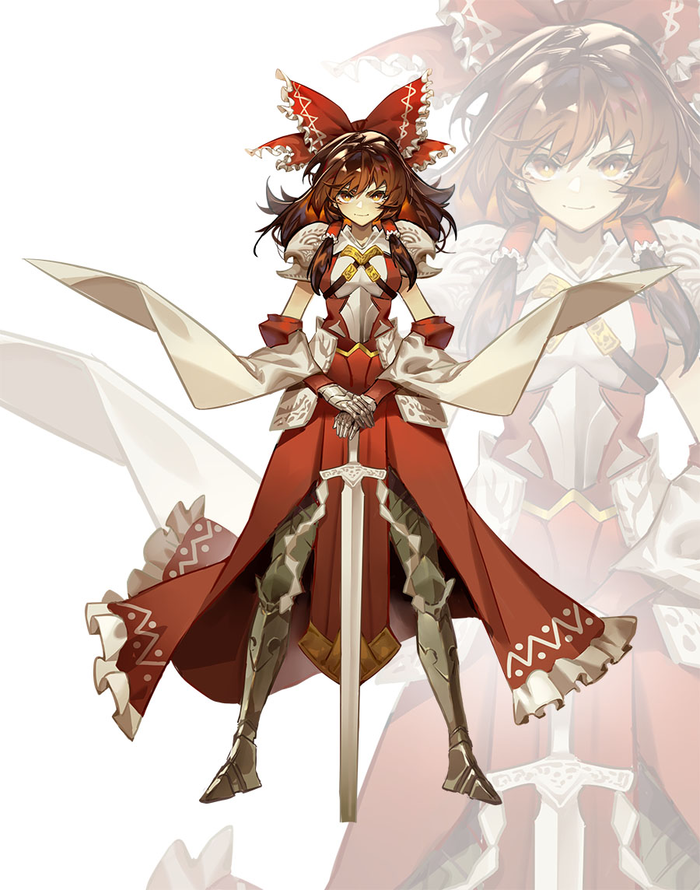 Knight Reimu Touhou, Anime Art, , Hakurei Reimu, Hare