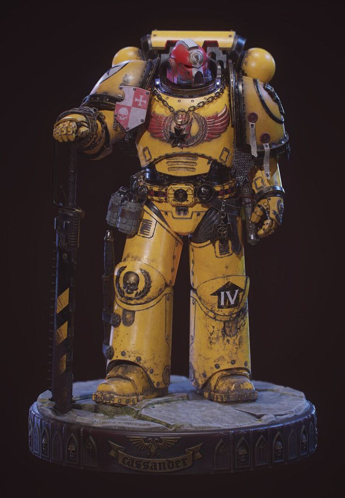 Imperial Fist sergeant Warhammer 40k, Wh Art, 3D, Imperial Fists, , 