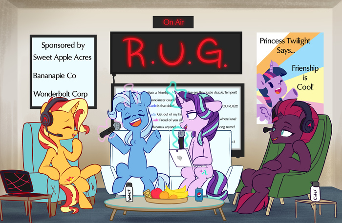 RUG Podcast My Little Pony, Ponyart, Starlight Glimmer, Trixie, Tempest Shadow, Sunset Shimmer, Doodle-mark