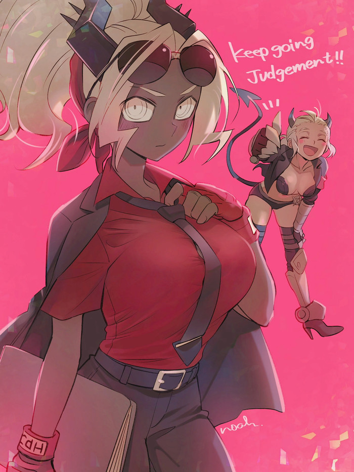Justiment and Judegice Helltaker, Justice, Judgment, Anime Art, 