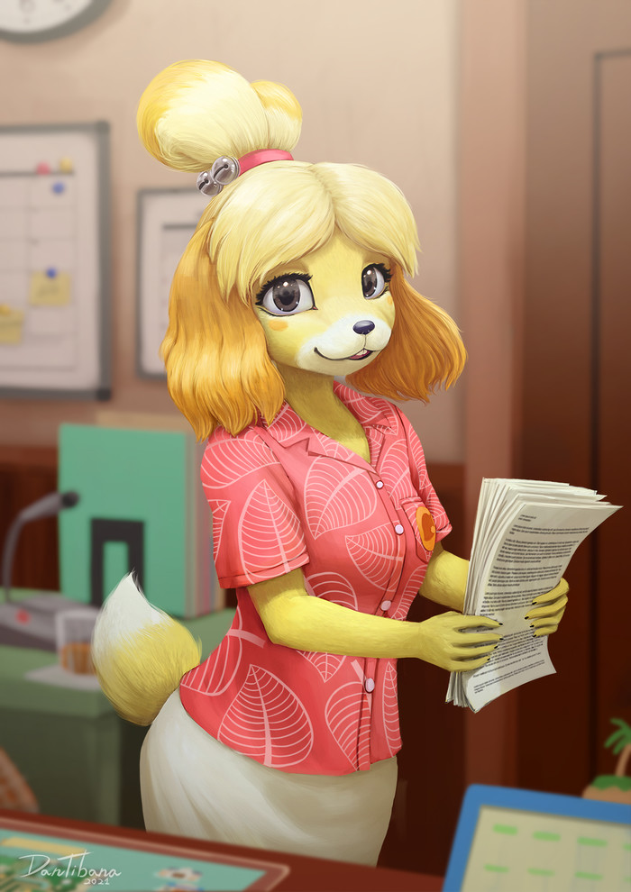 Isabelle Animal Crossing, Isabelle, , , ,  , , Furry Art, Furry Canine, Furry Dog, Dantibana