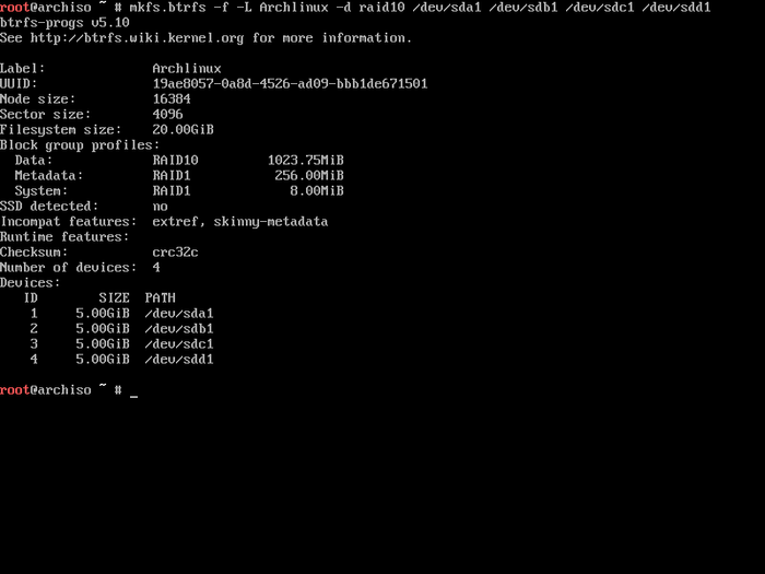 ArchLinux: установка системы на subvolume BTRFS Linux, Raid, Файловая система, Руководство, Отказоустойчивость, Длиннопост