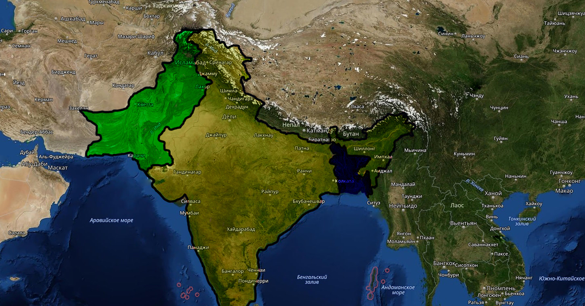 Великий пакистан карта