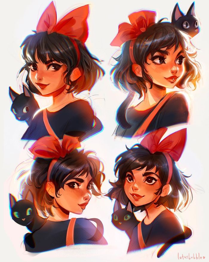 Кики Рисунок, Аниме, Ведьмина служба доставки, Хаяо Миядзаки, Kiki, Lydia Elaine, Арт