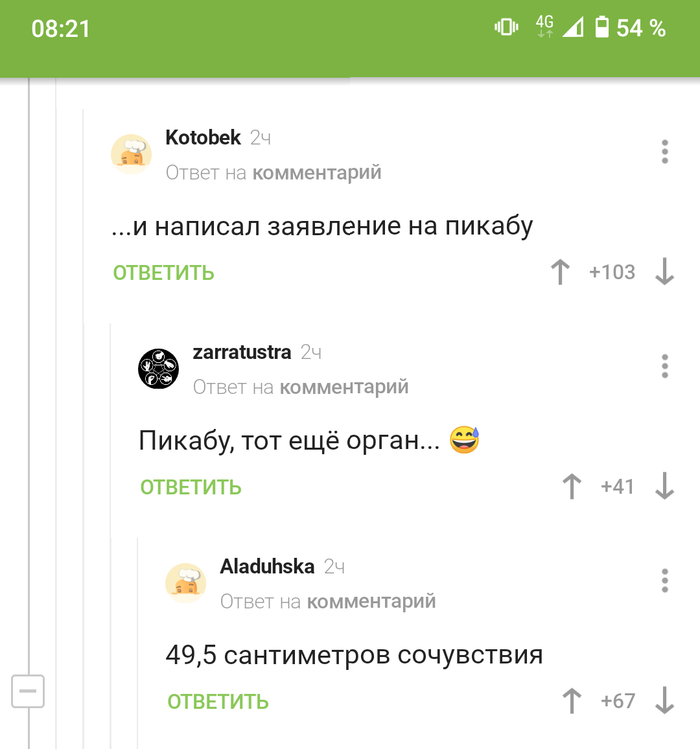 49,5 сантиметров сочувствия