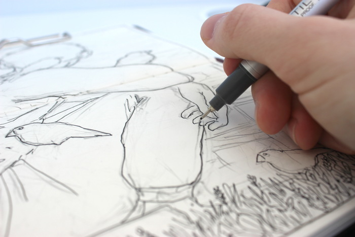 Как рисовать ожоги карандашом