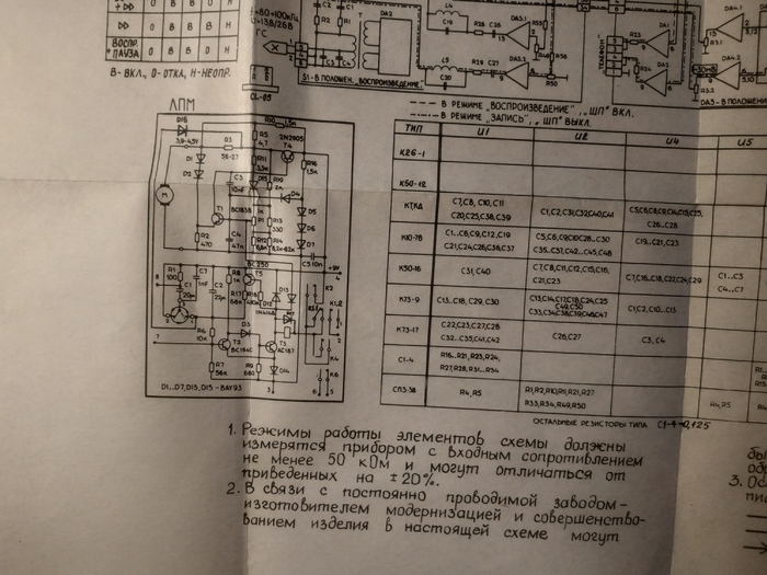 Магнитофон астра 4 схема