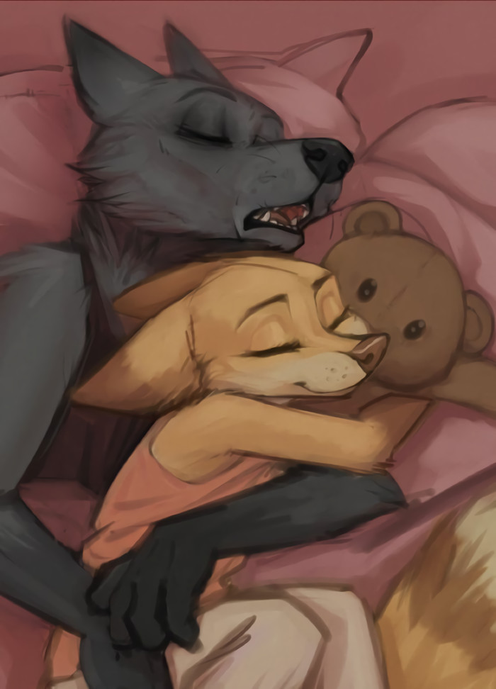 Power nap , Furry Art, Furry Canine, Furry wolf, Furry Fox, , Yshanii