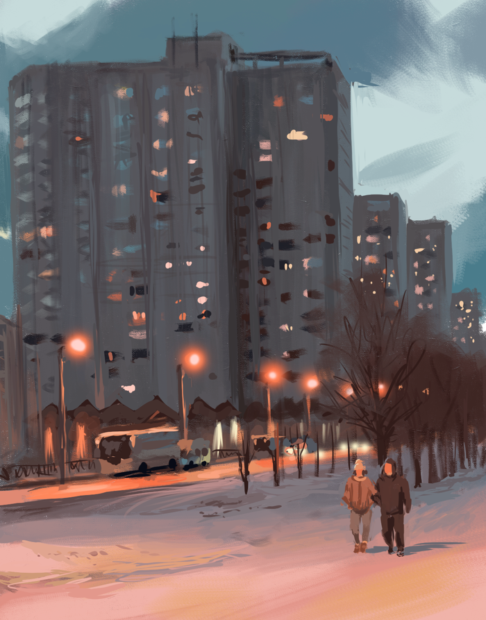 Вечер в городе