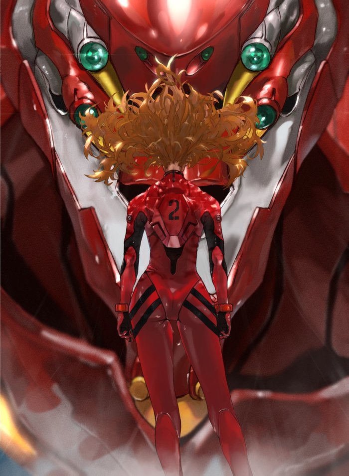 Asuka , Anime Art, Asuka Langley, Eva 02, Evangelion, , , Bodysuit