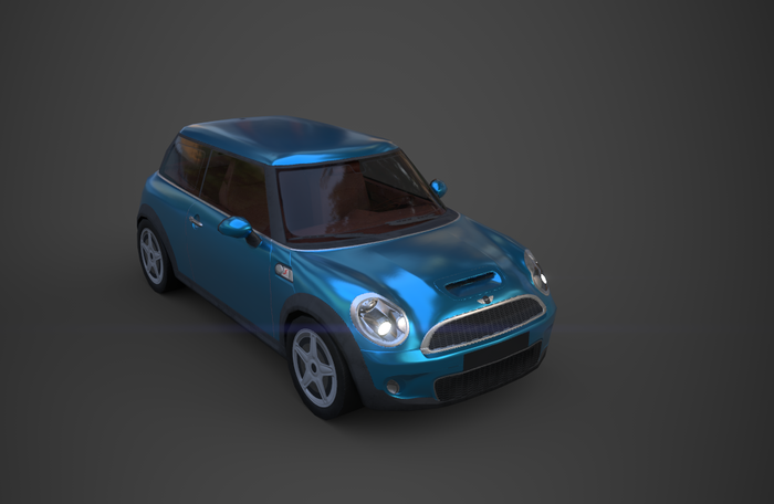 Mini Cooper Low-poly model 3D, 3ds Max, Mini cooper, BMW, , Substance painter, , Cooper, , Vehicle, 3D , Low poly