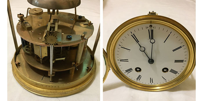 Старинные настольные часы конца 19 века. До реставрации.
