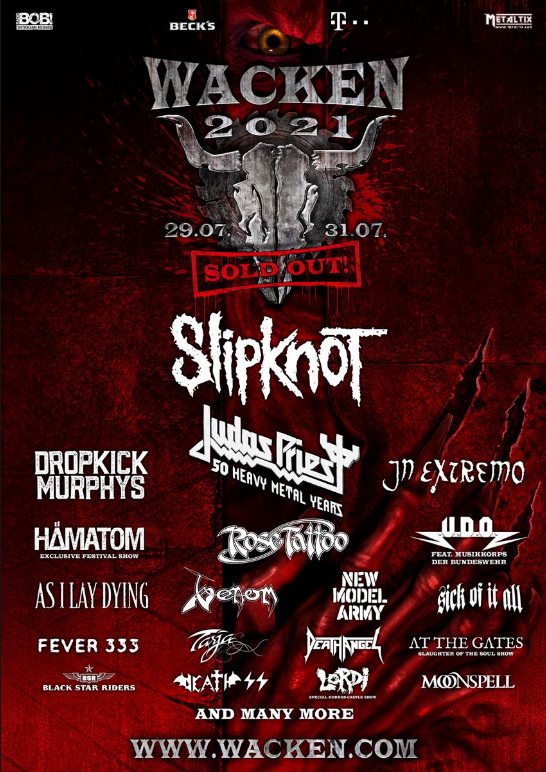    Wacken 2021, !   , -, Wacken Open Air, ,  , , , Metal, Slipknot, Judas priest,  , As I Lay Dying, In Extremo, Udo, Amon Amarth, Moonspell, 