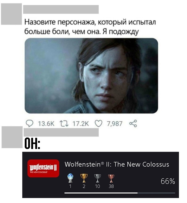   67 , The Last of Us 2, Wolfenstein II: The New Colossus