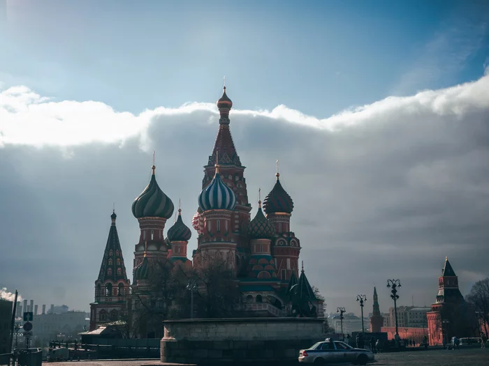 Храм Василия Блаженного Москва закат