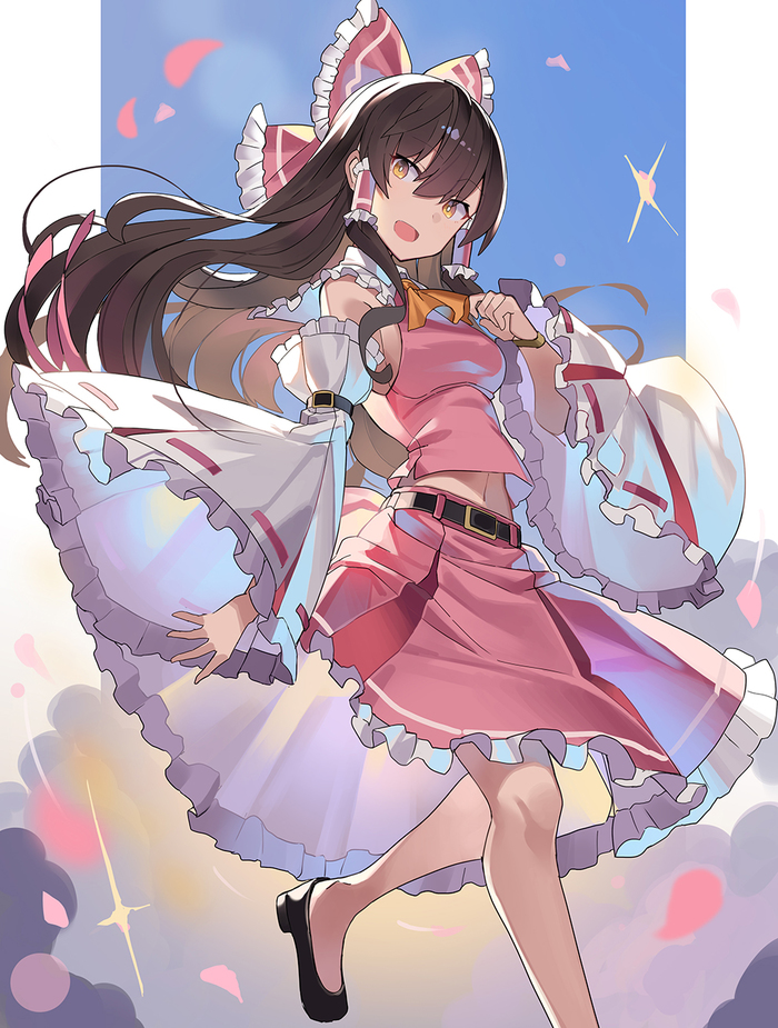 Hakurei Reimu Touhou, Hakurei Reimu, Anime Art, , Rin falcon