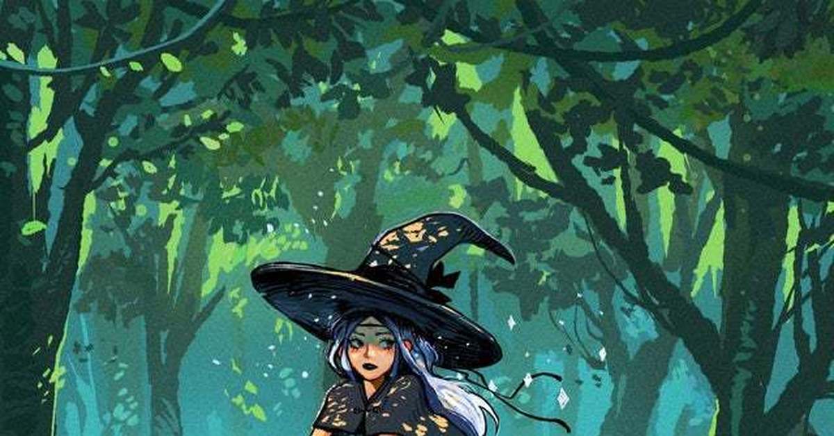 Лесная ведьма читать. Лесная ведунья Звездная иллюстрации. Ведьминский лес рисунок. Злая Лесная ведьма.