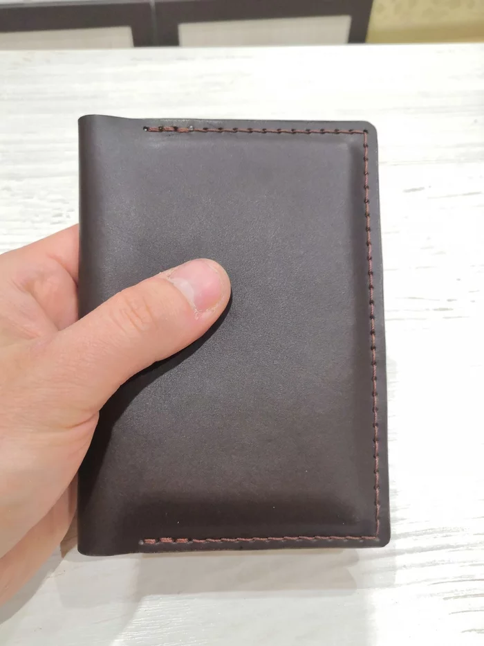 Обложка для документов Рукоделие, Кожа, Кожа натуральная, Ручная работа, Изделия из кожи, Кожевенное ремесло, Докхолдер, Обложка, Длиннопост, Рукоделие без процесса