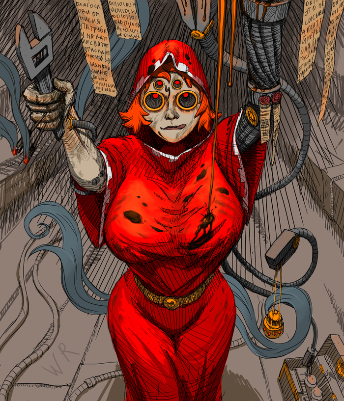 Механикус опять что-то/кого-то разбирает/собирает