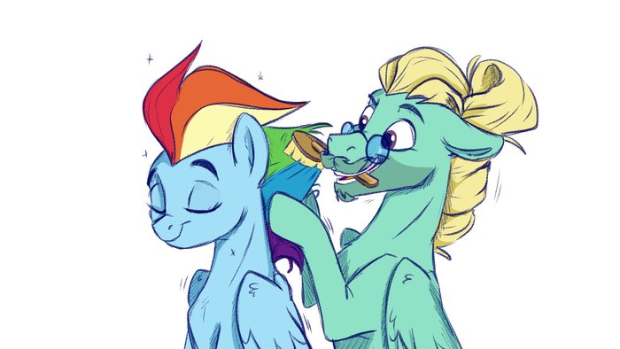 Everyday brushie! My Little Pony, Zephyr Breeze, Rainbow Dash, , Rutkotka