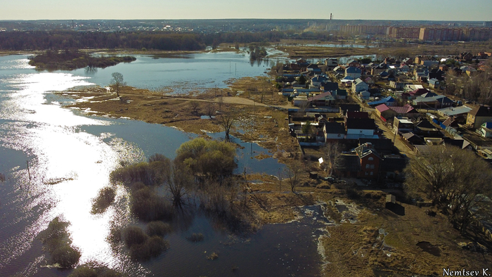 Паводок в Йошкар-Оле Йошкар-Ола, Весна, Паводок, Марий Эл, DJI Mavic, Наводнение, Лес, Река, Потоп, Видео, Длиннопост, Фотография