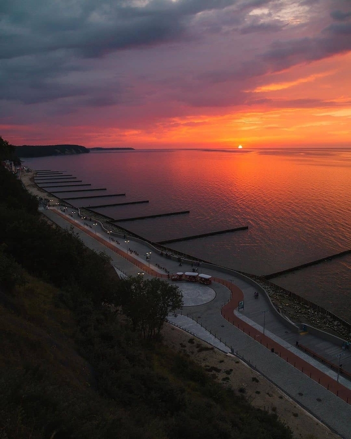 Закат на Балтийском море Калининградская область, Светлогорск, Балтийское море, Закат, Фотография