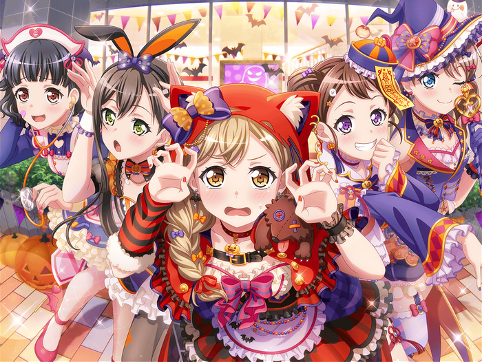 Bang Dream! - Poppin' Party -  -  1 , Anime Art, Bang Dream!, Bang Dream! Girls Band Party!, Toyama Kasumi, Ichigaya Arisa, 