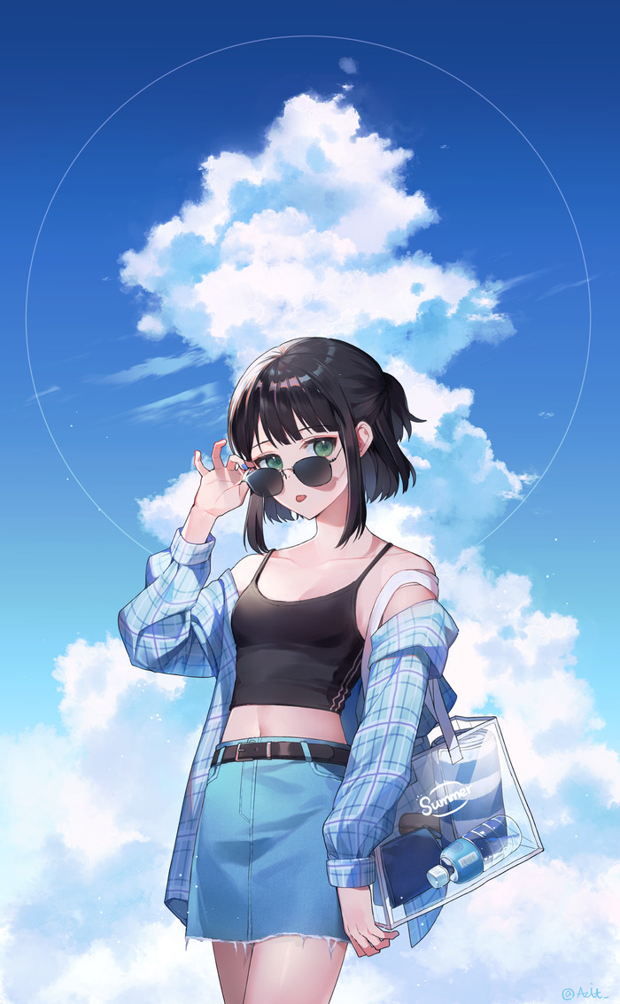 Summer , Anime Art, Original Character, , , 
