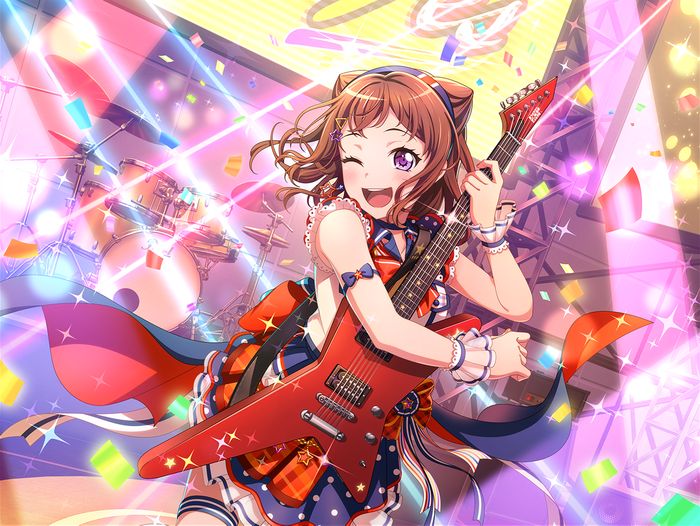 Bang Dream! - Poppin' Party -   -  3 , Anime Art, Bang Dream!, Bang Dream! Girls Band Party!, Toyama Kasumi, 