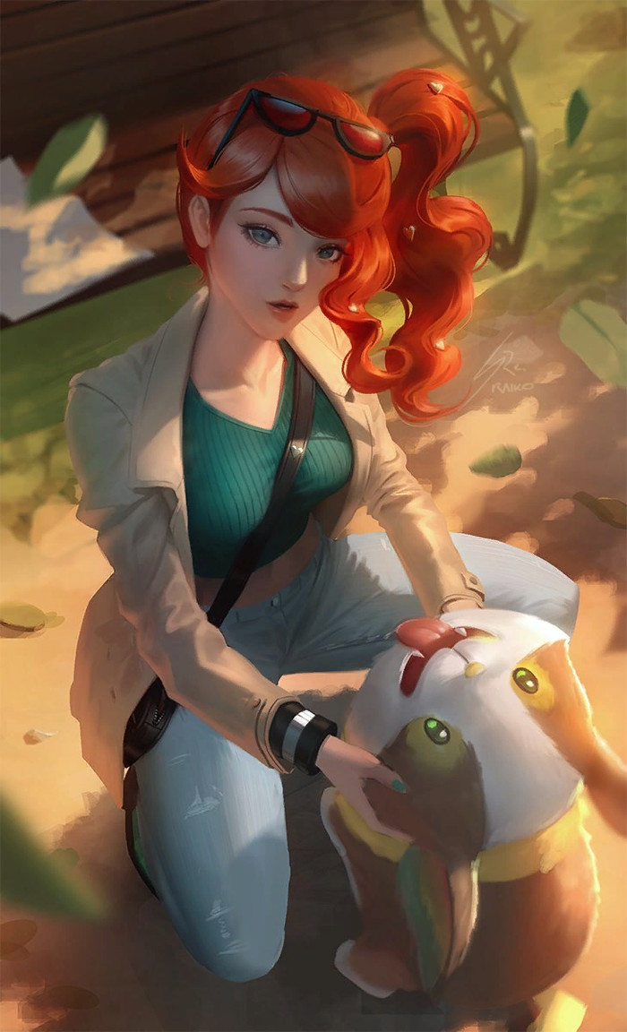  Pokemon Sword and Shield, , Sonia, Anime Art, , 