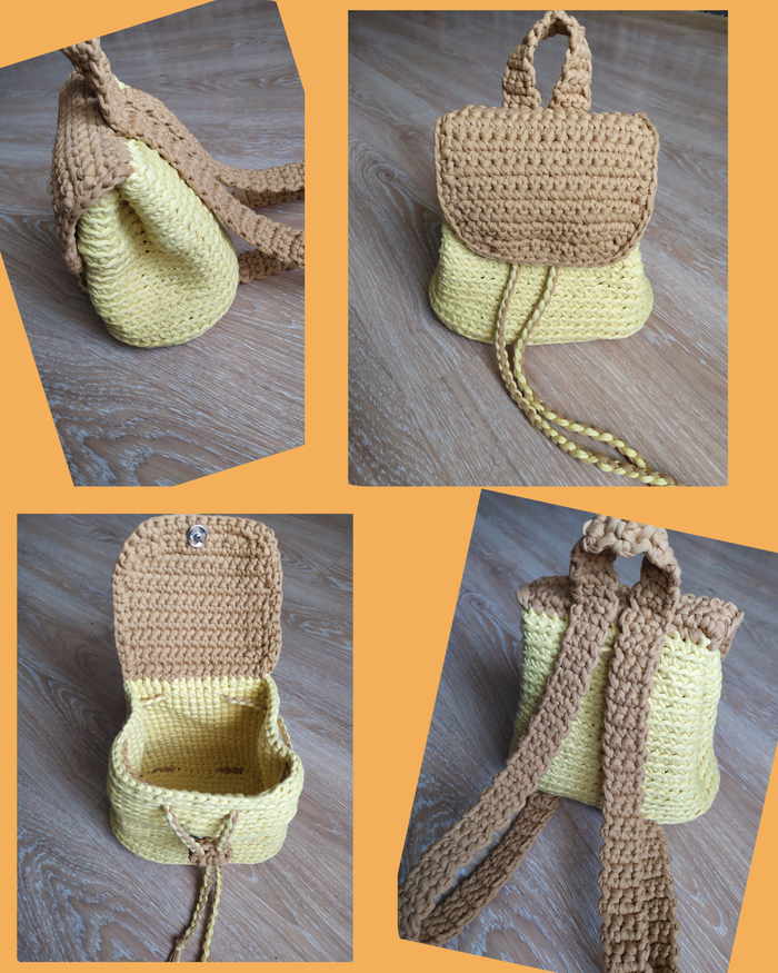 Рюкзак из трикотажной пряжи