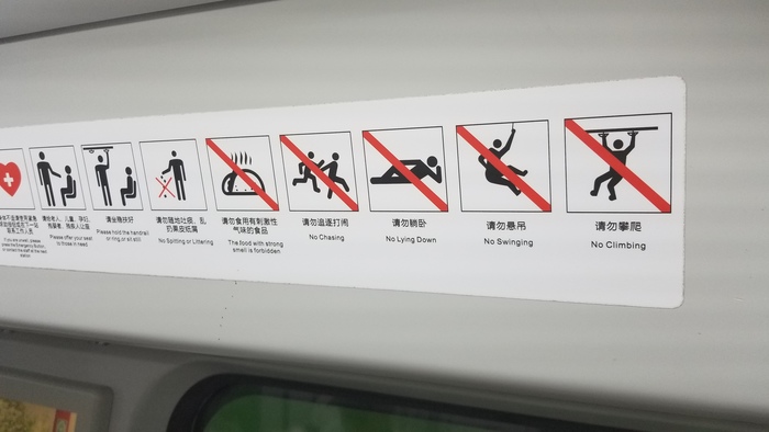 Знаки в Китайском метро