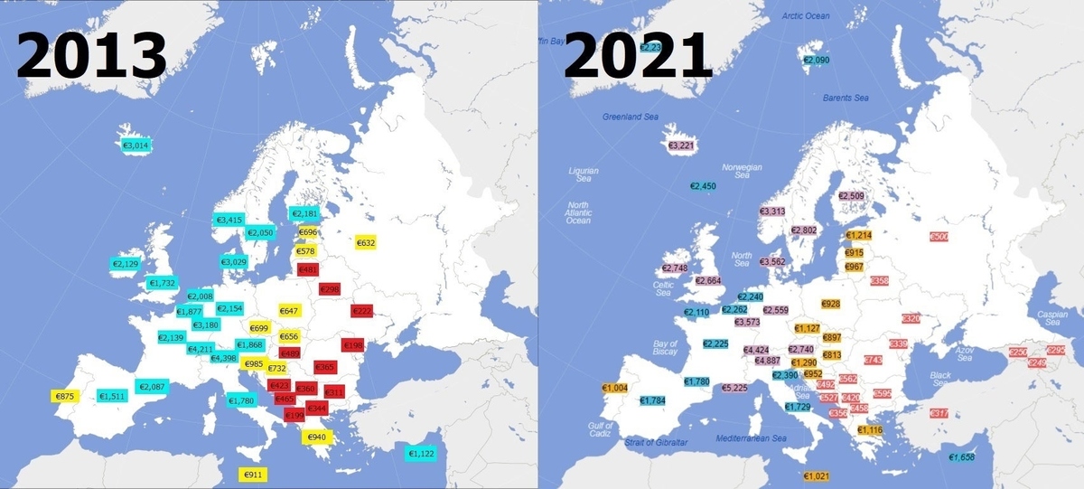 Европа 2013. Зарплаты в Европе 2013. Средние зарплаты в Европе 2021. Европа в 2013 году. Европа 2013 отличия.