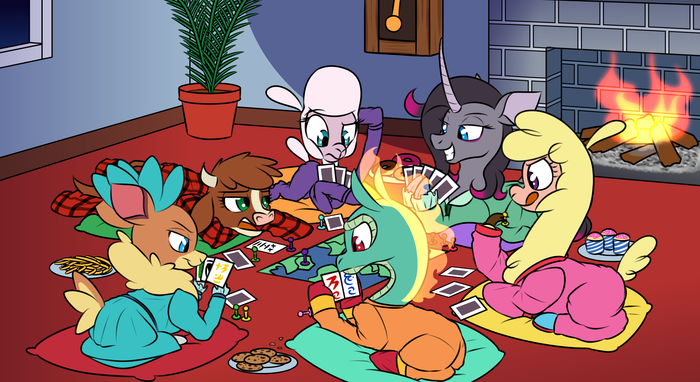  My Little Pony, Thems Fightin Herds, Oleander (TFH), Redahfuhrerking, Pom Lamb (TFH), Arizona Cow (TFH), Tianhuo (TFH), Paprika Paca (TFH), Velvet Reindeer (TFH)