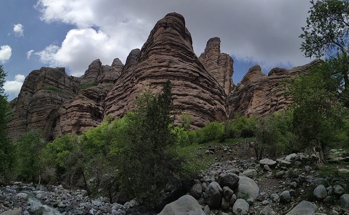 В заказнике Чильдухтарон Природа, Горы, Весна, Таджикистан, Длиннопост