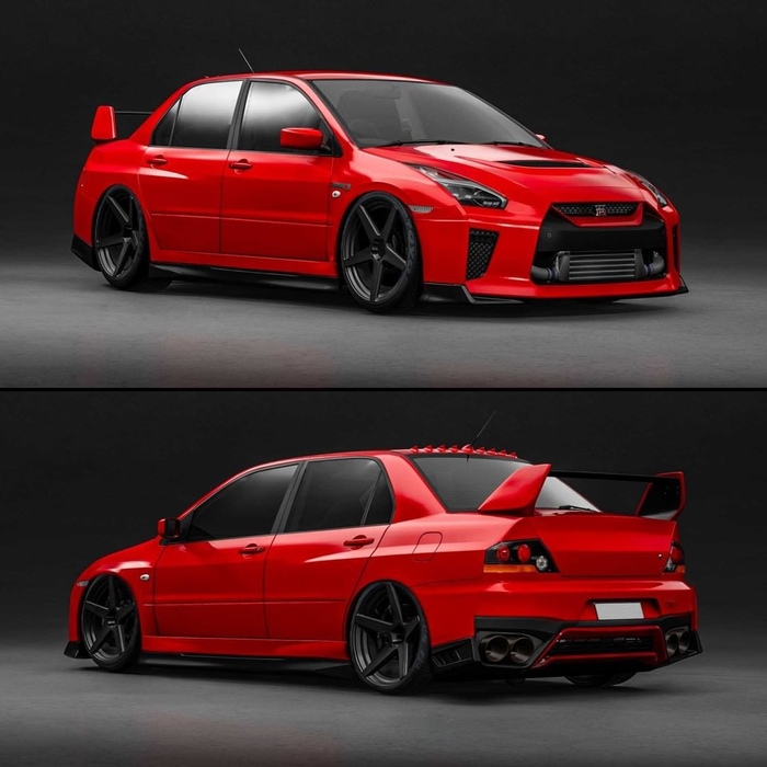  ,   Lancer Evo VII  Nissan GT-R , Nissan, Mitsubishi, Nissan GT-R, Mitsubishi Lancer,  , 