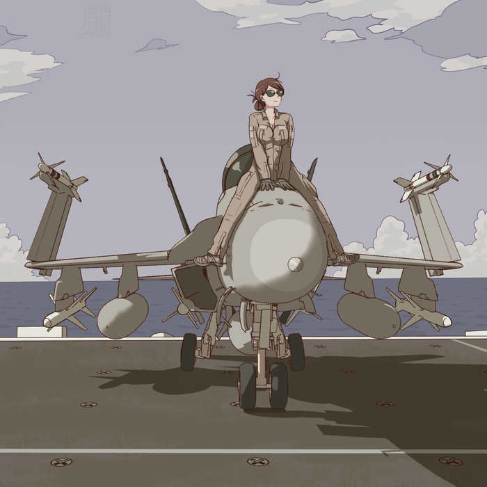 F/A-18 Hornet\_()_/ , Anime Art, Original Character, Fa-18, Hornet, 