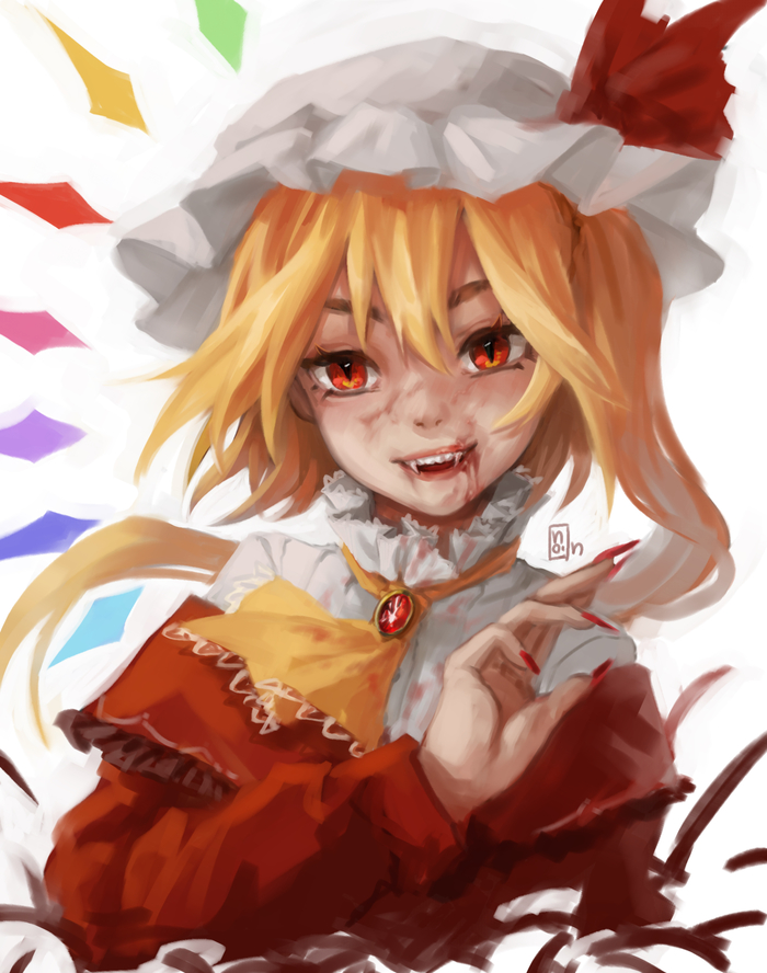 Flandre Scarlet Touhou, Flandre Scarlet, Anime Art, , 