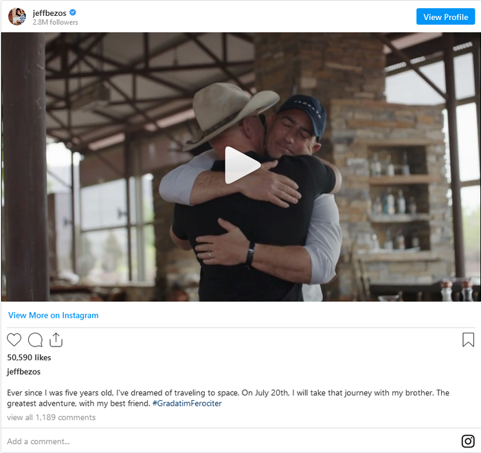 Джефф Безос летит в космос