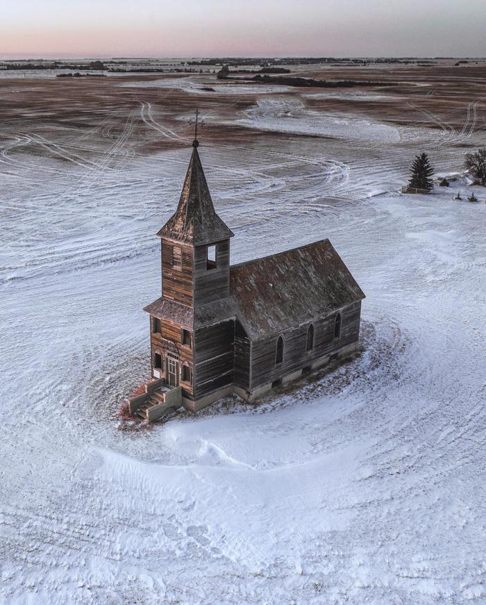 Заброшенная церковь (Саскачеван) Церковь, Фотография, Канада, Путешествия, Архитектура, Природа
