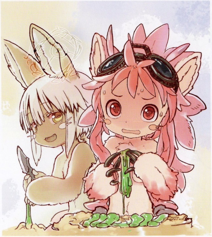 Nanachi and Mitty , Anime Art, Made in abyss, Mitty, Nanachi