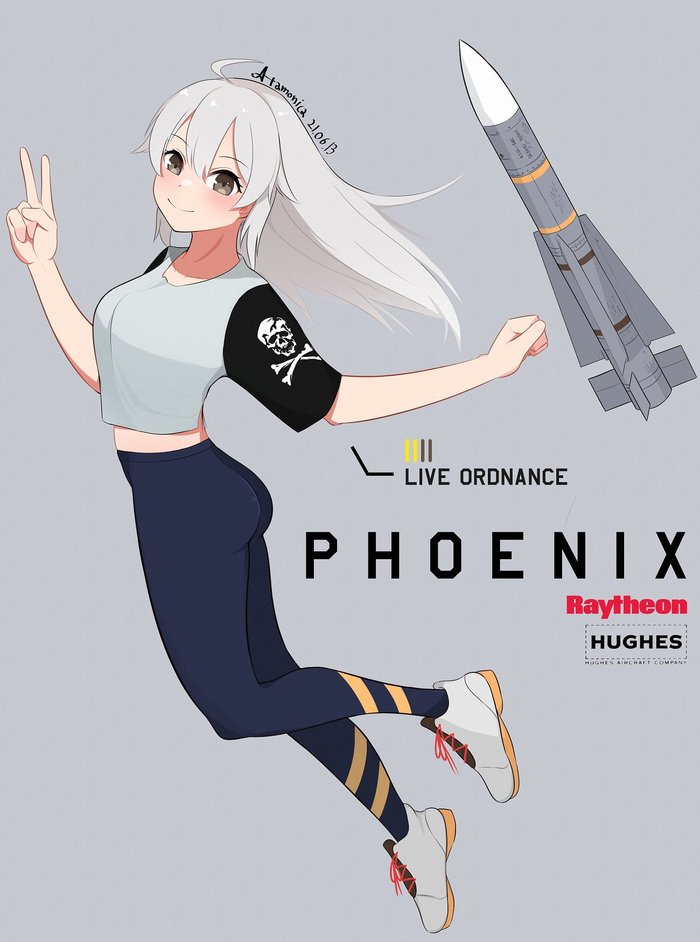 AIM-54 Phoenix , Anime Art, Original Character, Raytheon, 