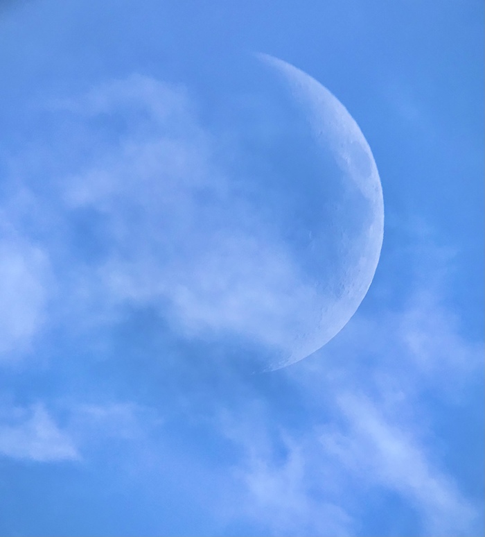 Дневное наблюдение за луной
