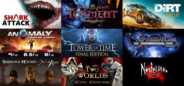  Shark Attack, DiRT Rally, Anomaly   7  , Steamgifts, Dirt, Planescape torment, Two worlds, Anomaly warzone Earth, Nosferatu The Wrath of Malachi, Steam,  
