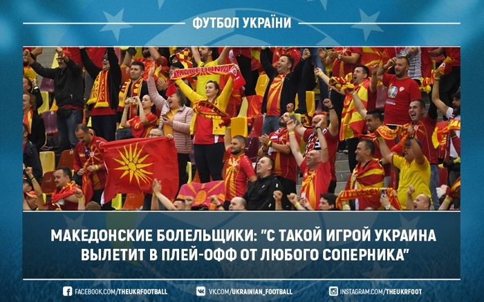 Македонские болельщики: "С такой игрой Украина вылетит в плей-офф от любого соперника"