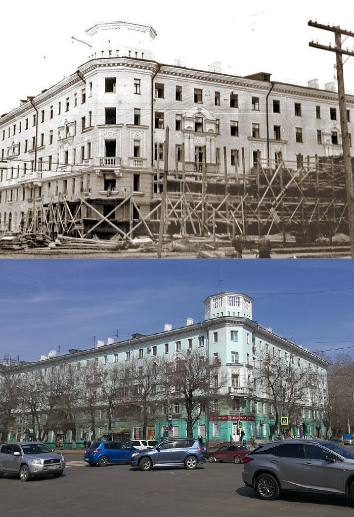 Комсомольск-на-Амуре. Город из советской мечты Советская архитектура, СССР, Сталинская архитектура, Сравнение, Было-стало, Дальний Восток, Длиннопост, Комсомольск-на-Амуре