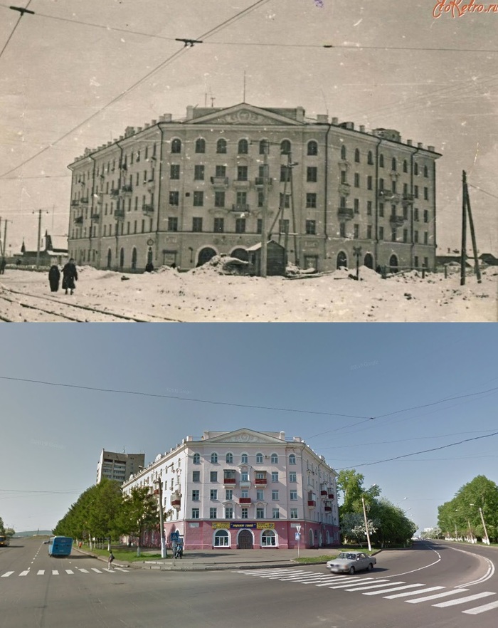 Комсомольск-на-Амуре. Город из советской мечты Советская архитектура, СССР, Сталинская архитектура, Сравнение, Было-стало, Дальний Восток, Длиннопост, Комсомольск-на-Амуре