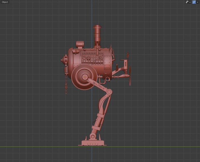 Робот с ногами в Blender 3D, Blender, 3D моделирование, Длиннопост